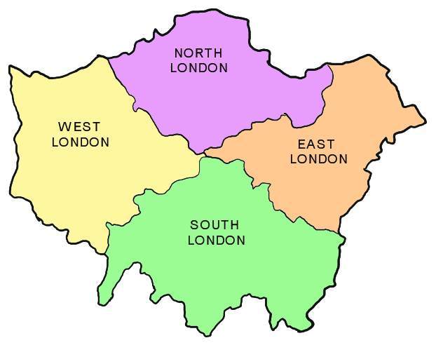 Map of the London Area